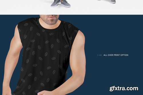 Men's Sleeveless Shirt Mockup Set