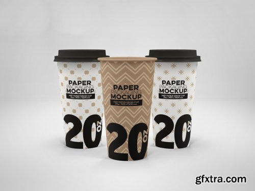 Paper Cup and Lid Mockups