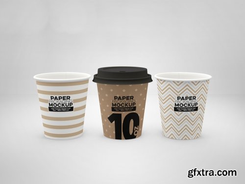 Paper Cup and Lid Mockups