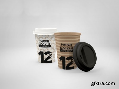 Paper Cup and Lid Mockups