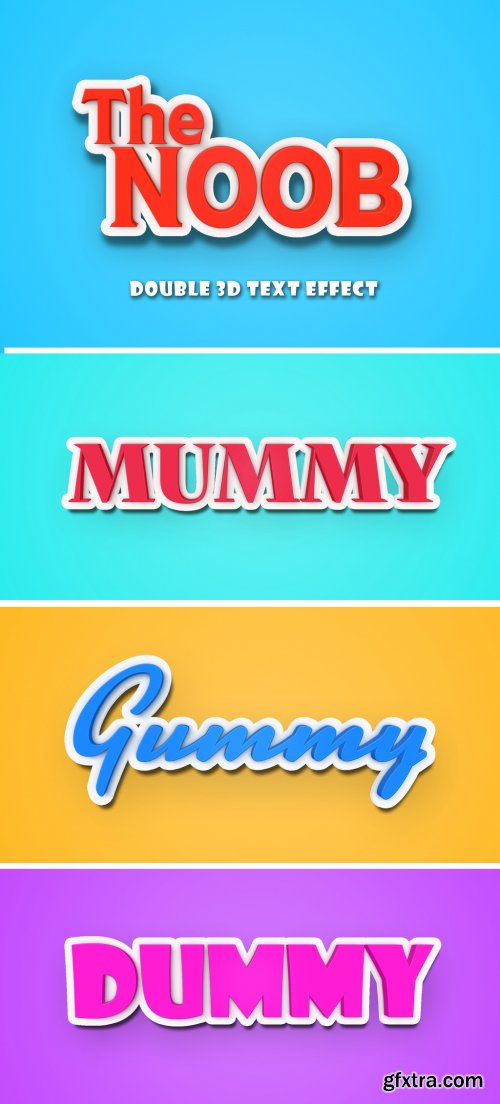 3D Nineties Text Effect Mockup