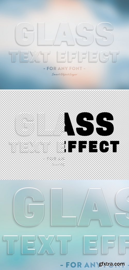 Transparent Glass Text Effect