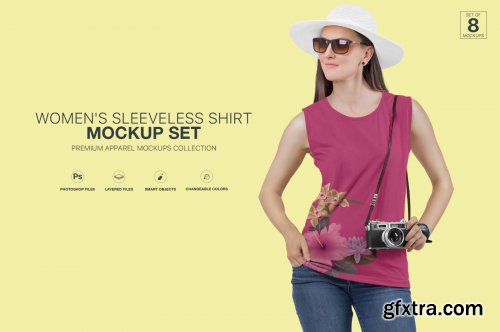 Women's Sleeveless Shirt Mockup Set