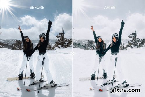 CreativeMarket - Vibrant SNOW DAY Lightroom Presets 4331998