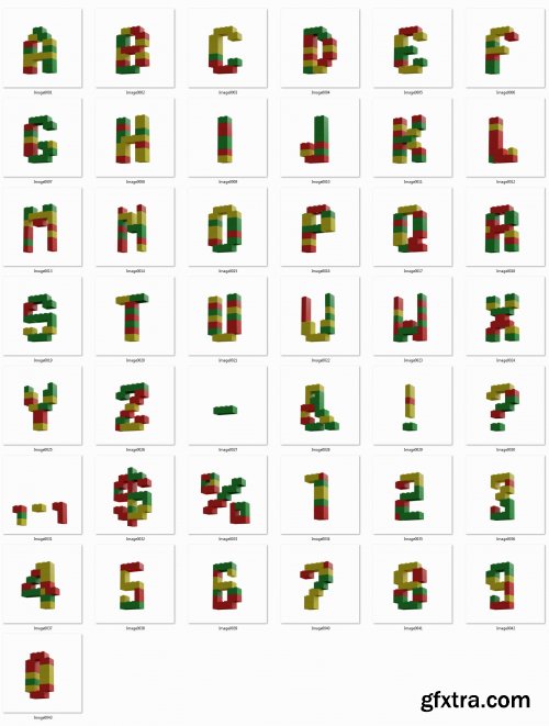 CreativeMarket - Toy Bricks 3D Lettering 3828851