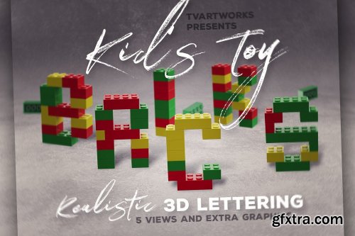 CreativeMarket - Toy Bricks 3D Lettering 3828851