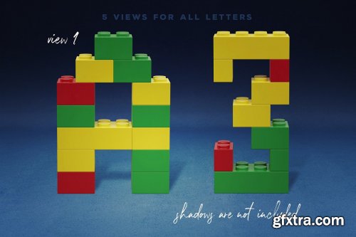 CreativeMarket - Toy Bricks 3D Lettering 3828851