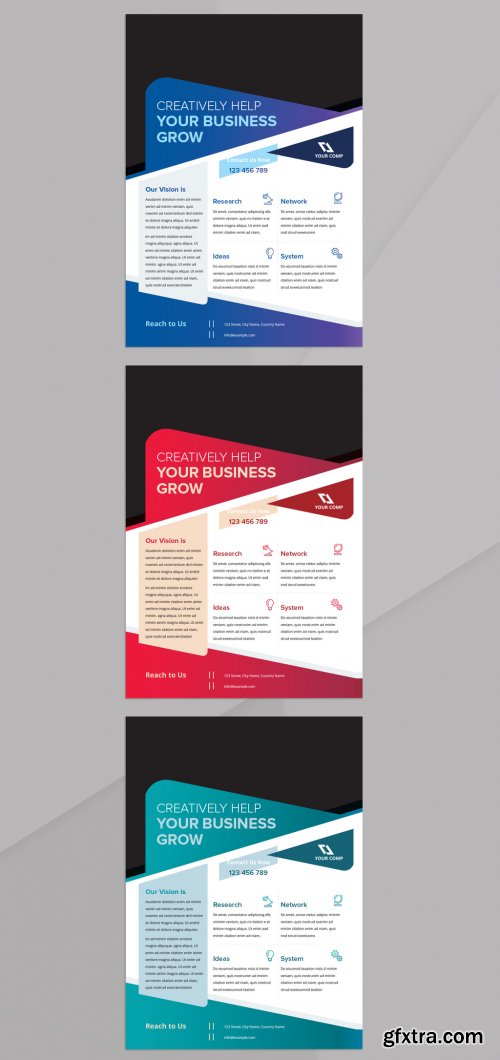 Flyer Layout with Round Geometric Elements