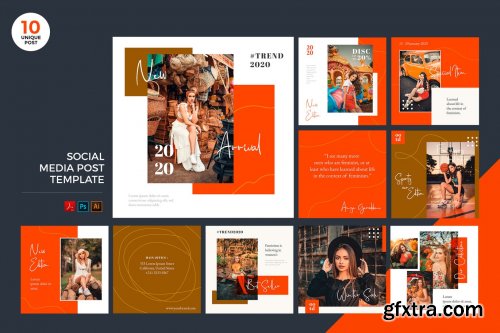 Trendy Summer Fashion Social Media Kit PSD & AI