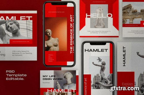 HAMLET PACK 1 - Instagram Template + Stories