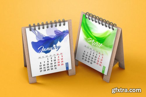 Mini Desk Calendar Mockup