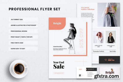 BRIGHT Fashion Flyer & Business Card