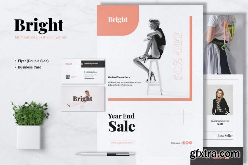 BRIGHT Fashion Flyer & Business Card