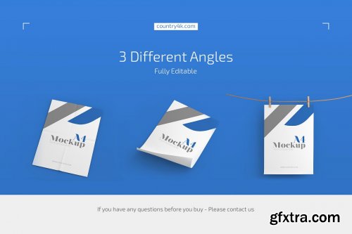 CreativeMarket - A4 Flyer Paper Mockup Set 4365211