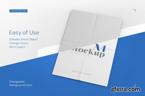 CreativeMarket - A4 Flyer Paper Mockup Set 4365211