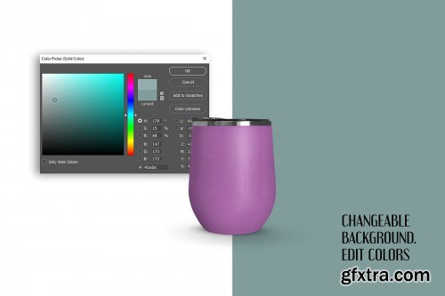 CreativeMarket - Wine Tumbler Mockup 4365022