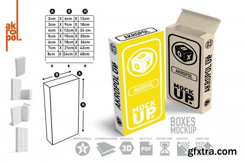 CreativeMarket - BUNDLE BOXES MOCK UP 4276657