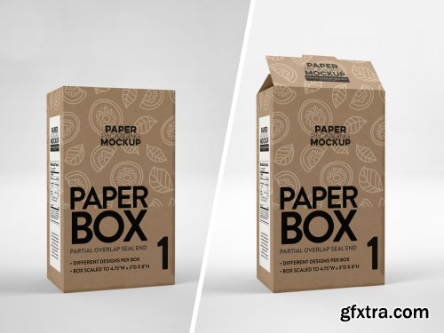 Sqaure Paper Boxes Mockup