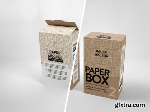 Sqaure Paper Boxes Mockup