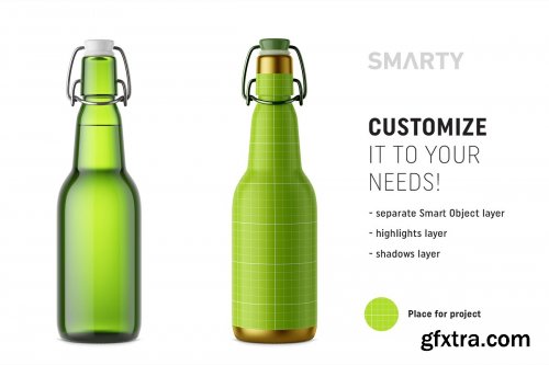 CreativeMarket - Beer bottle mockup 4324989