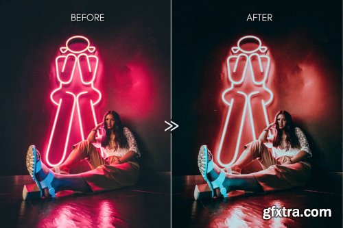 CreativeMarket - Moody NEON LIGHTS Lightroom Presets 4335929