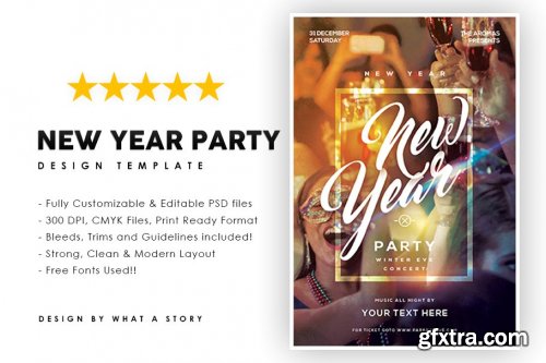 CreativeMarket - NEW YEAR PARTY 4359266