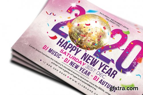 CreativeMarket - New Years Flyer Template 4351834