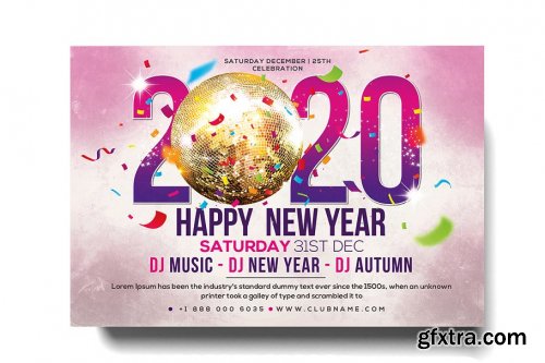 CreativeMarket - New Years Flyer Template 4351834