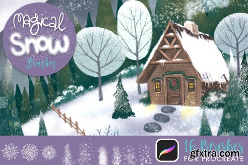 CreativeMarket - Magical Snow Procreate Brushes 4355047