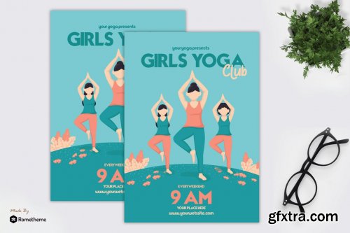 Girls Yoga Club - Flyer GR