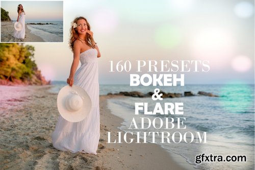 CreativeMarket - 160 Bokeh & Flare Lightroom Presets 4348405