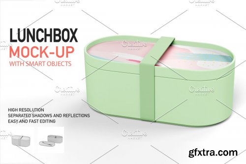 CreativeMarket - LUNCHBOX MOCK-UP SET 4287888