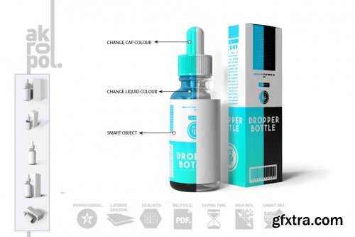 CreativeMarket - Dropper Bottle Mock-up 4292935