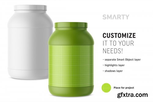 CreativeMarket - Matt nutrition jar mockup 4325093