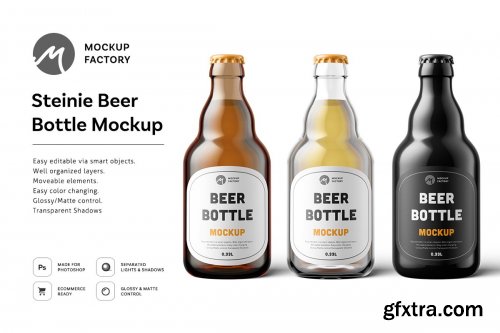 CreativeMarket - Steinie Beer Bottle Mockup 4335055