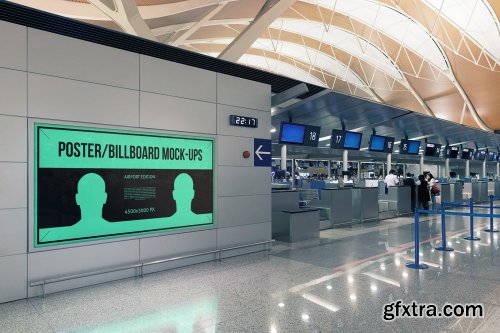 Poster Billboard Mock-ups - Airport Edition