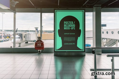 Poster Billboard Mock-ups - Airport Edition