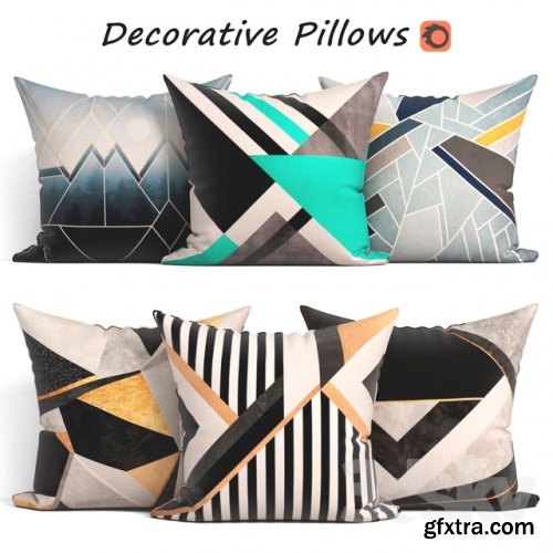 Decorative Pillow set 175 Showroom 007 3D model