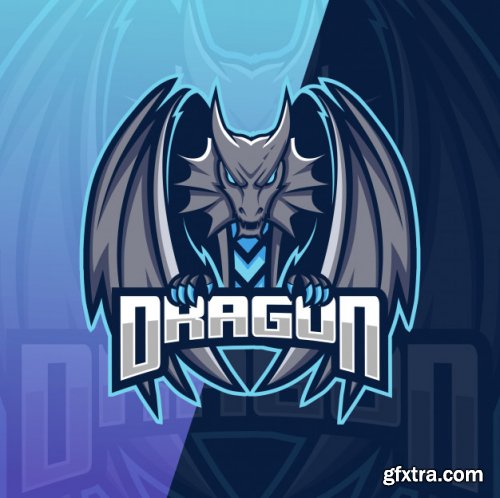 Dragon Mascot Esport Logo