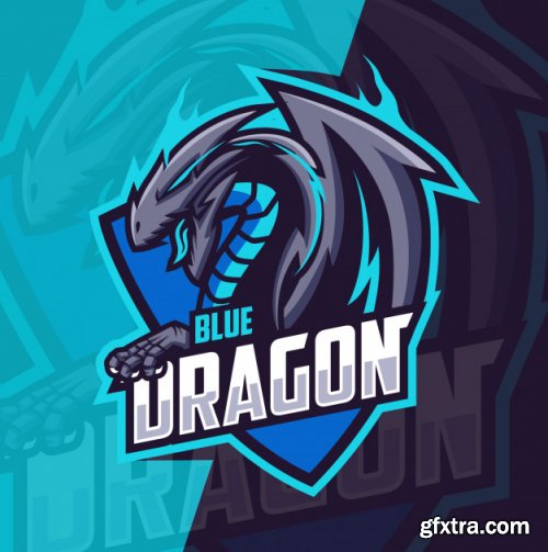 Dragon Mascot Esport Logo