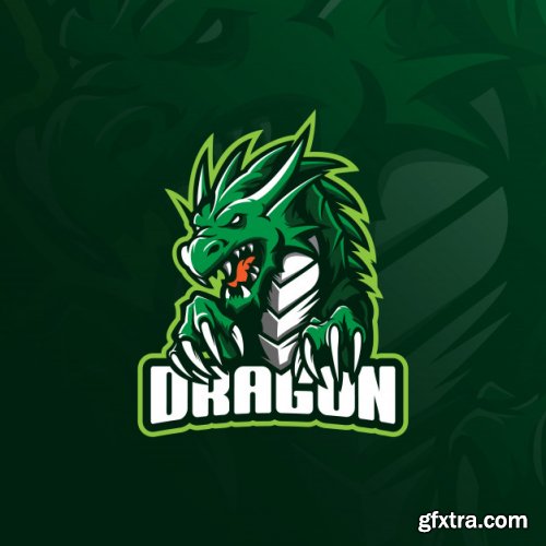 Dragon Mascot Esport Logo