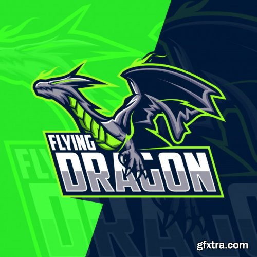 Dragon Mascot Esport Logo