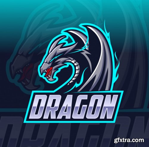 Dragon Mascot Esport Logo