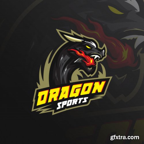 Dragon Mascot Esport Logo