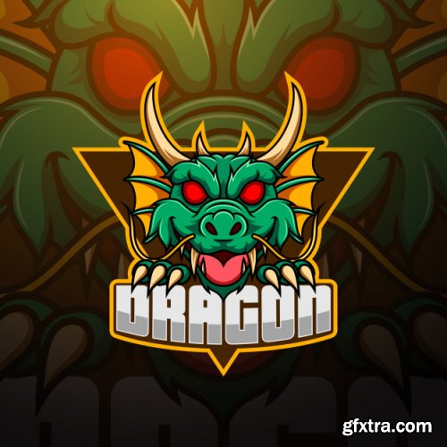 Dragon Mascot Esport Logo