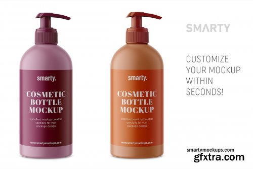 CreativeMarket - Matt cosmetic bottle mockup 4357800