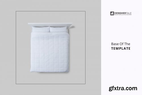 CreativeMarket - Queen Size Bed Linen Mockup 4131214