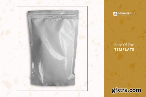 CreativeMarket - Top View Foil Ziplock Pouch Mockup 4130729