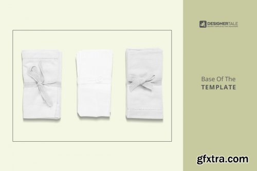 CreativeMarket - Rolled Linen Dinner Napkin Mockup 4130510