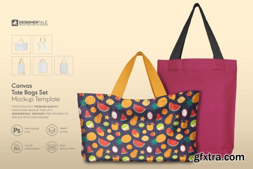 CreativeMarket - Tote Bag Mockup Set 4125819